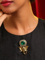 Ruby Raang Ganesha Imprint Brooch | Grocsy