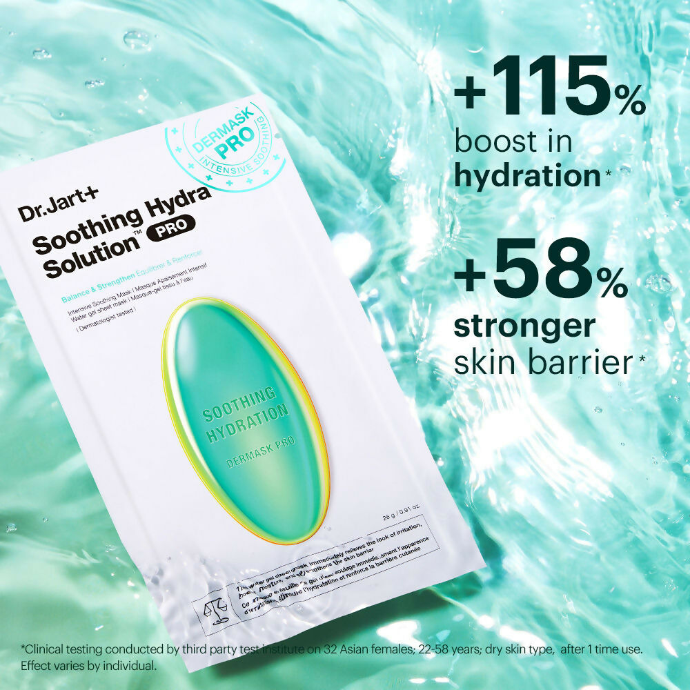Dr.Jart+ Dermask Soothing & Moisturizing Hydra Solution Pro Hydrating Face Mask to Soothe Irritated Skin | Grocsy