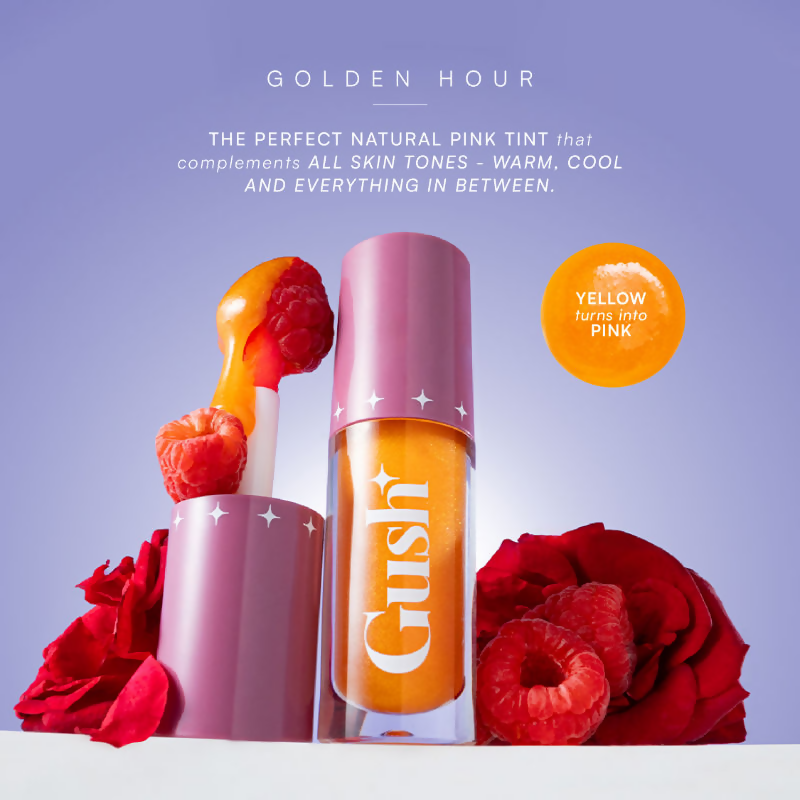 Gush Beauty H-Inched Transformative Glossy Lip Tint - Golden Hour | Grocsy