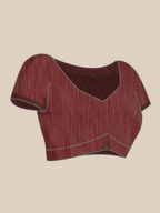 Saree Mall Maroon Floral Linen Blend Banarasi Saree | Grocsy