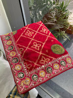 Teeya Creation Womens Stylish Simply Wedding Wear Georgette Saree-Red | Grocsy