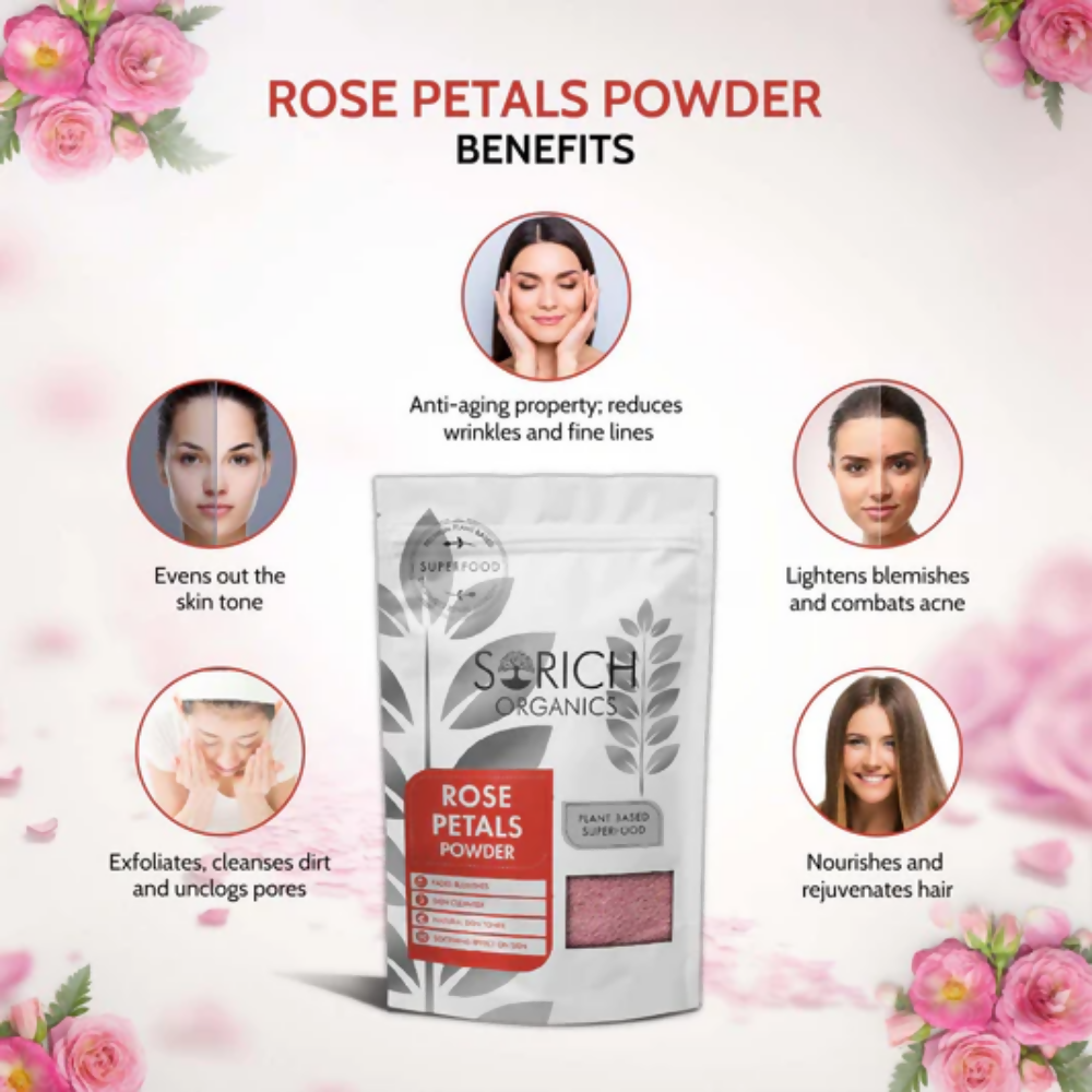 Sorich Organics Rose Petals Powder, Lemon Peel Powder and Orange Peel Powder | Grocsy