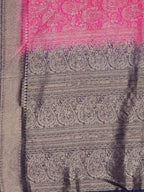 Kalamandir Ethnic Motifs Dark Pink Silk Blend Saree | Grocsy