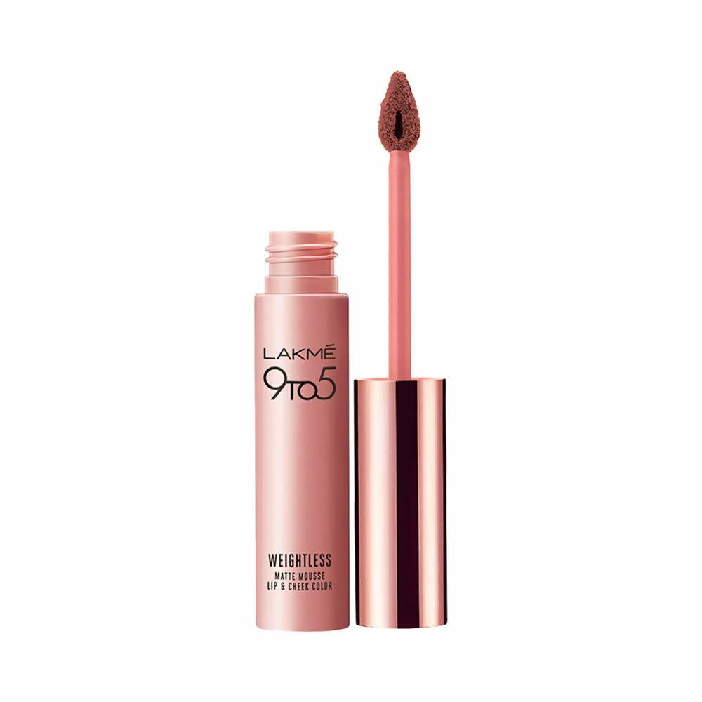 Lakme 9 To 5 Weightless Mousse Lip & Cheek Color - Coffee Lite | Grocsy