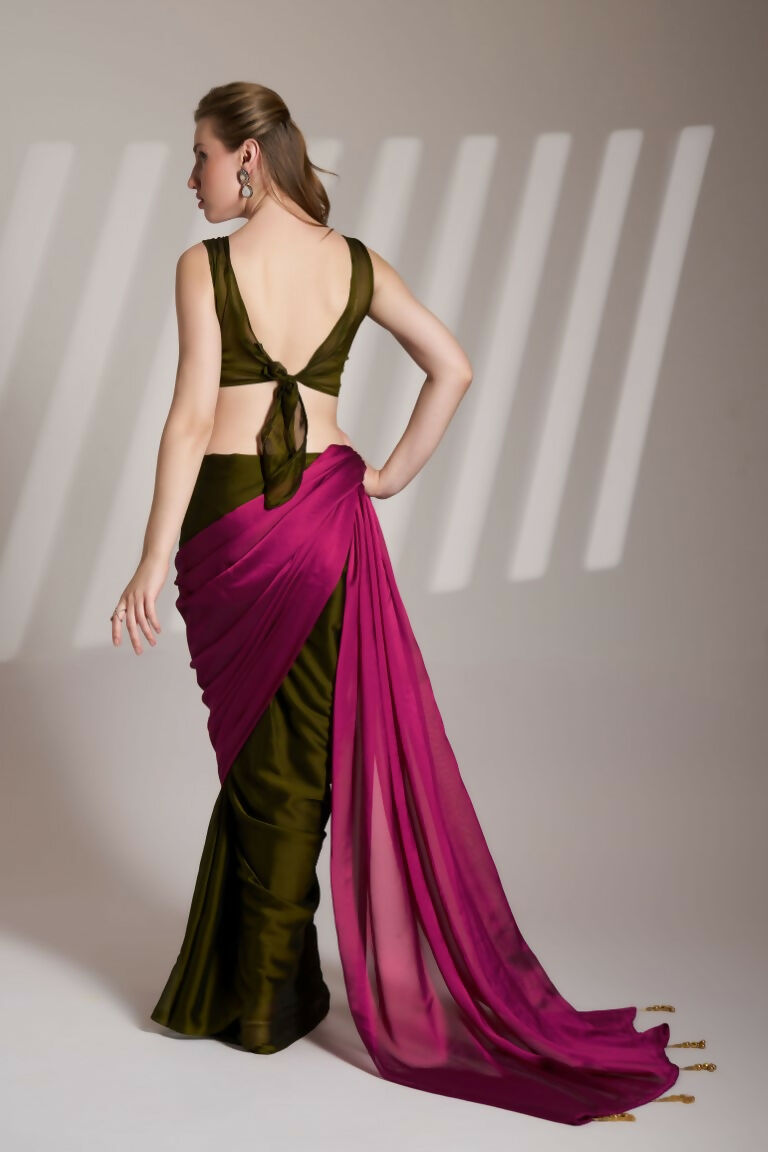 Pink Satin Rangoli Solid Fancy Designer Saree - Nafisa | Grocsy