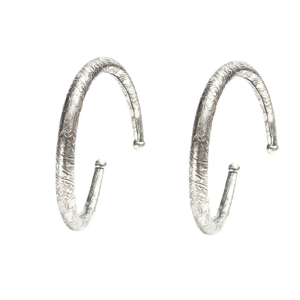 Mominos Fashion Kamal Johar Oxidised Silver Pressing Style Anklets | Grocsy