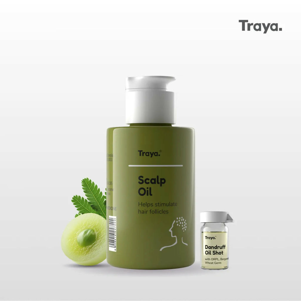 Traya Scalp Oil with Dandruff Oil Shot | Grocsy
