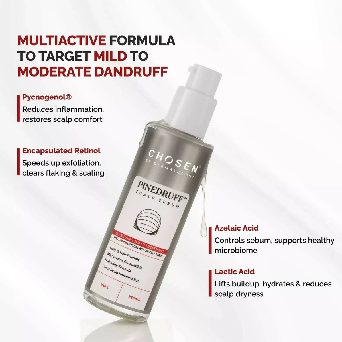 Chosen Pinedruff Scalp Serum Best Dandruff Control Treatment Solution With Pycnogenol | Grocsy