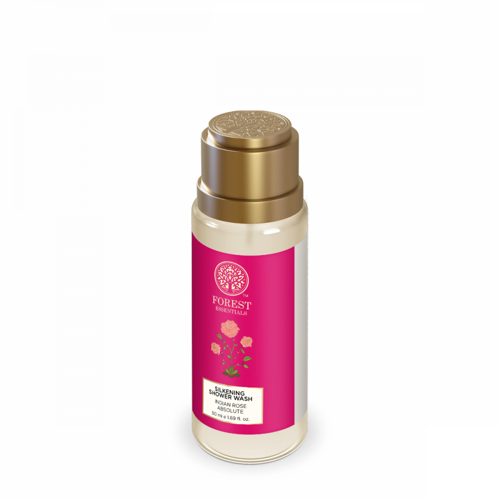 Forest Essentials Travel Size Silkening Shower Wash Indian Rose Absolute | Grocsy
