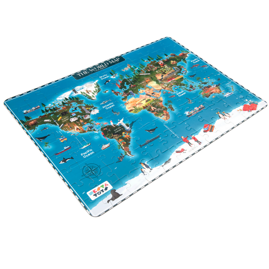 Nesta Toys World Map Jigsaw Puzzle for Kids, Jumbo Floor Puzzle, Educational Toy (6+ Years) | Grocsy