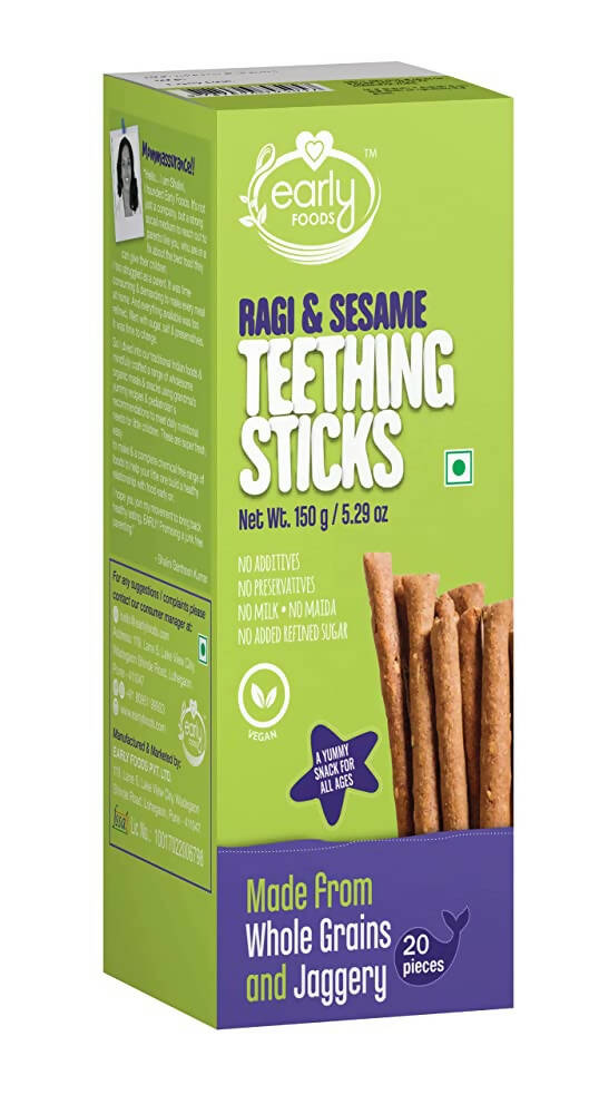 Early Foods Ragi & Sesame Teething Sticks | Grocsy