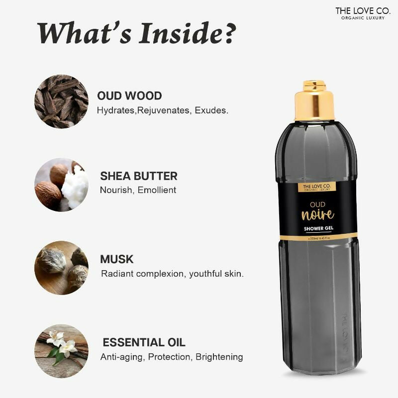 The Love Co. Luxury OUD Noir Shower Gel | Grocsy