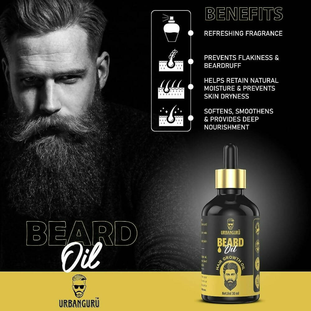 Urbanguru Men's Beard & Hair Growth Oil | Grocsy