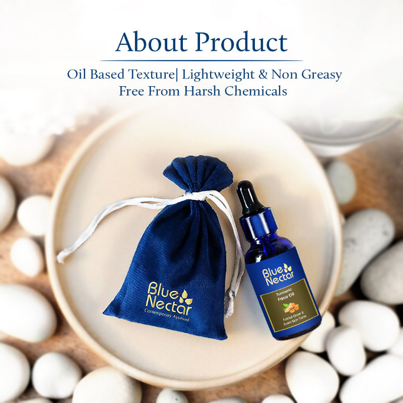 Blue Nectar Turmeric Face Oil For Facial Glow & Tan Removal | Grocsy
