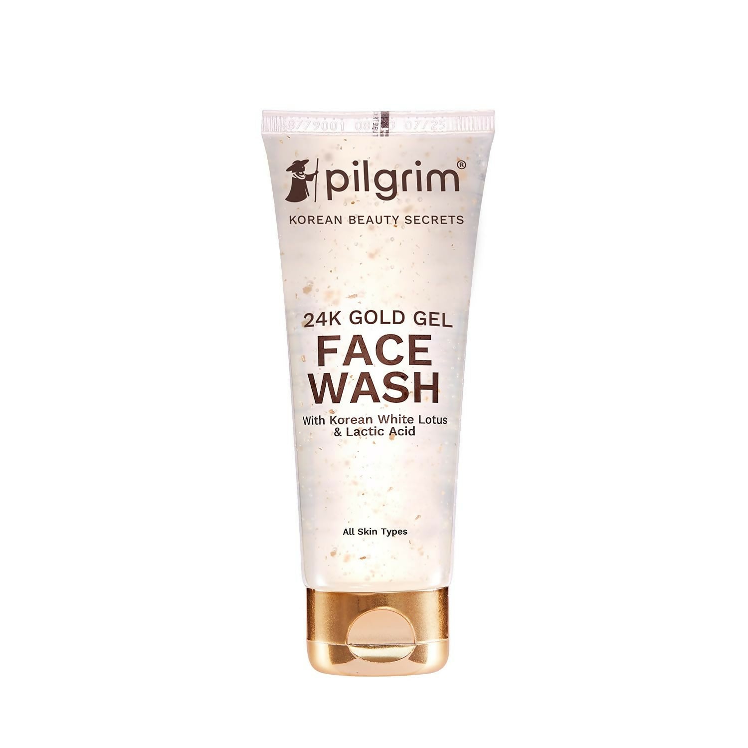 Pilgrim 24k Gold Gel Facewash with Korean White Lotus For Glowing Skin, Reduce Dark Spot And Improves Skin Texture | Grocsy