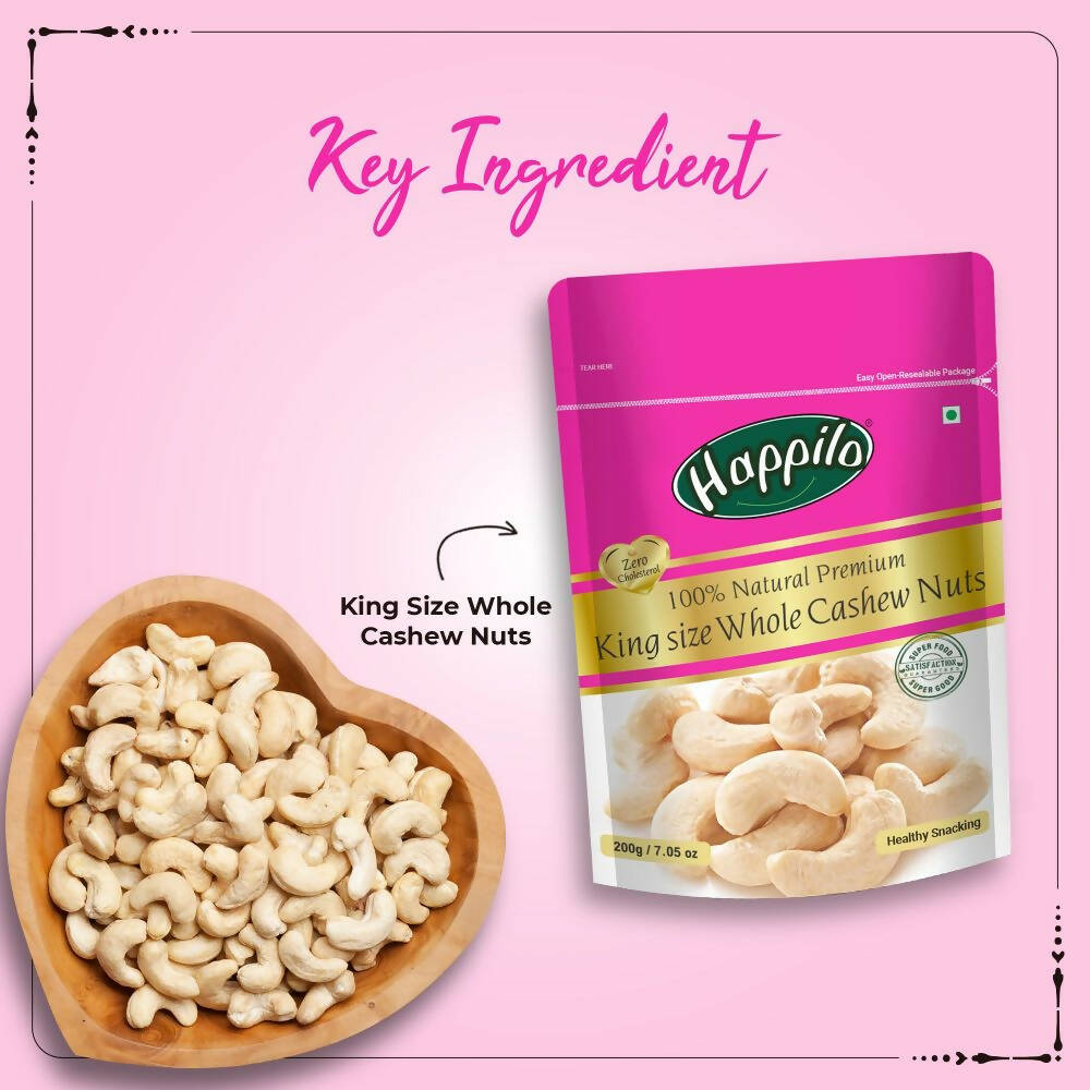Happilo King Size Premium Whole Cashew Nuts | Grocsy