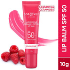 Dot & Key Barrier Repair Ceramide & Peptide SPF 50 Lip Balm - Plush Pink, UVA+UVB | Grocsy