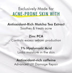 mCaffeine Sun Fix Ultra Light 1% Hyaluronic Acid Matcha Tea Sunscreen SPF 50+ PA++++ | Grocsy