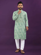 Anaita Sea Green Digital Print Kurta | Grocsy