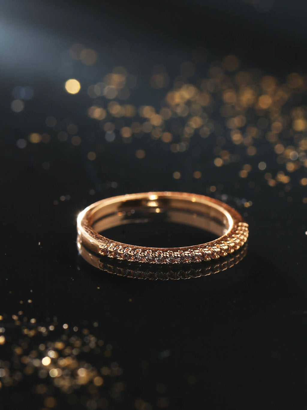 NVR Women's Gold-Polished Stylish Ring With Ad Stones | Grocsy