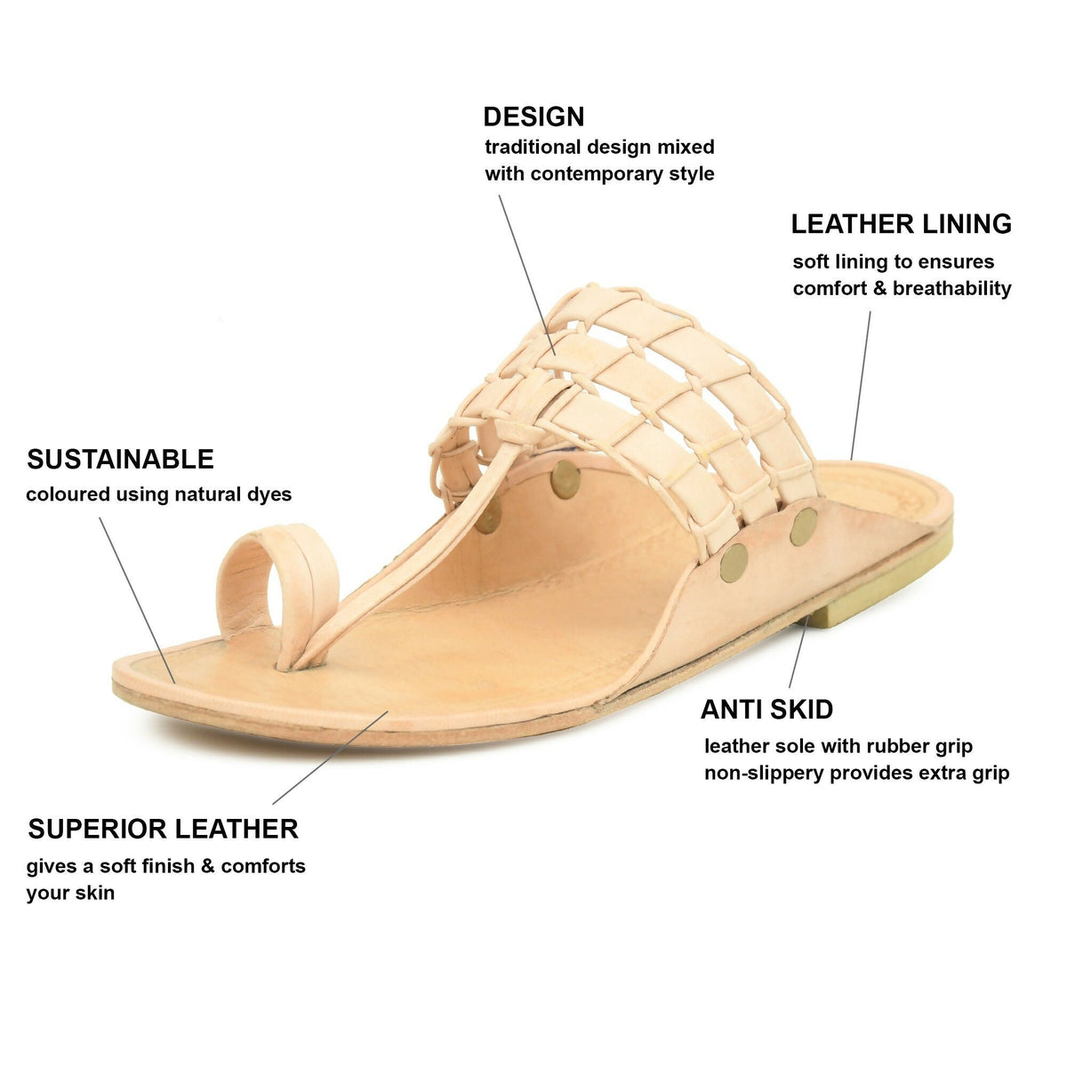 Stepsoft Natural Leather Kolhapuri Chappals For Men – Ideal For Kurta & Ethnic Wear | Grocsy