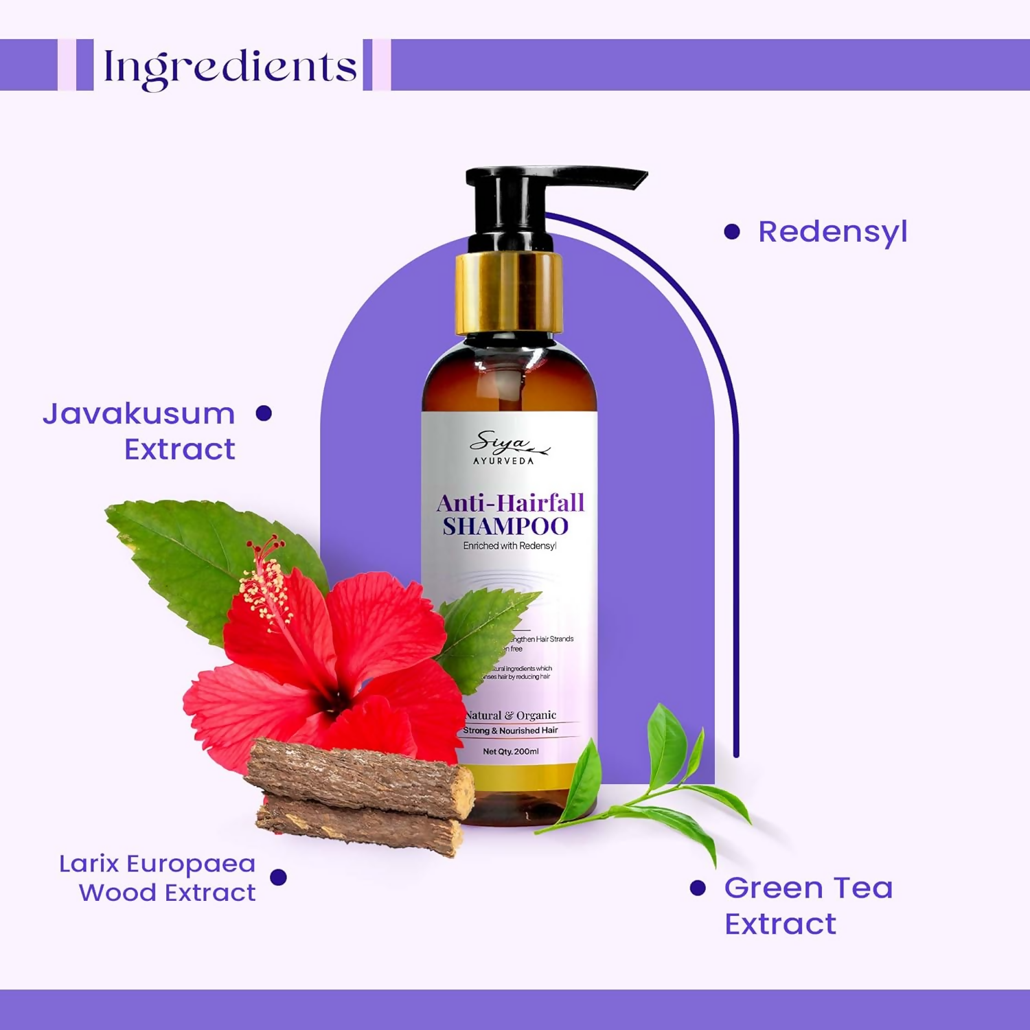 Siya Ayurveda Anti-Hairfall Shampoo | Grocsy