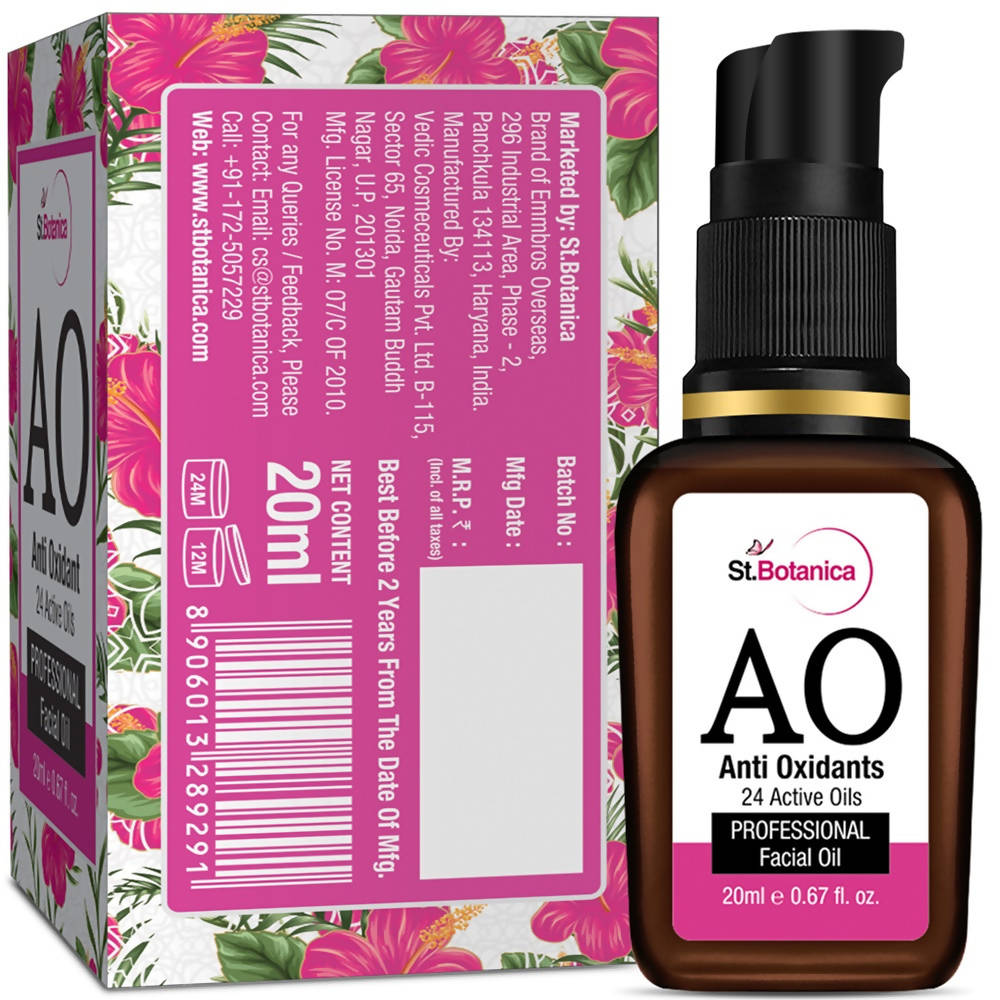 St.Botanica AO Anti Oxidant 24 Active Oils Professional Facial Oil | Grocsy
