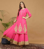 Joban Fashion Pink Georgette Lehenga Set | Grocsy