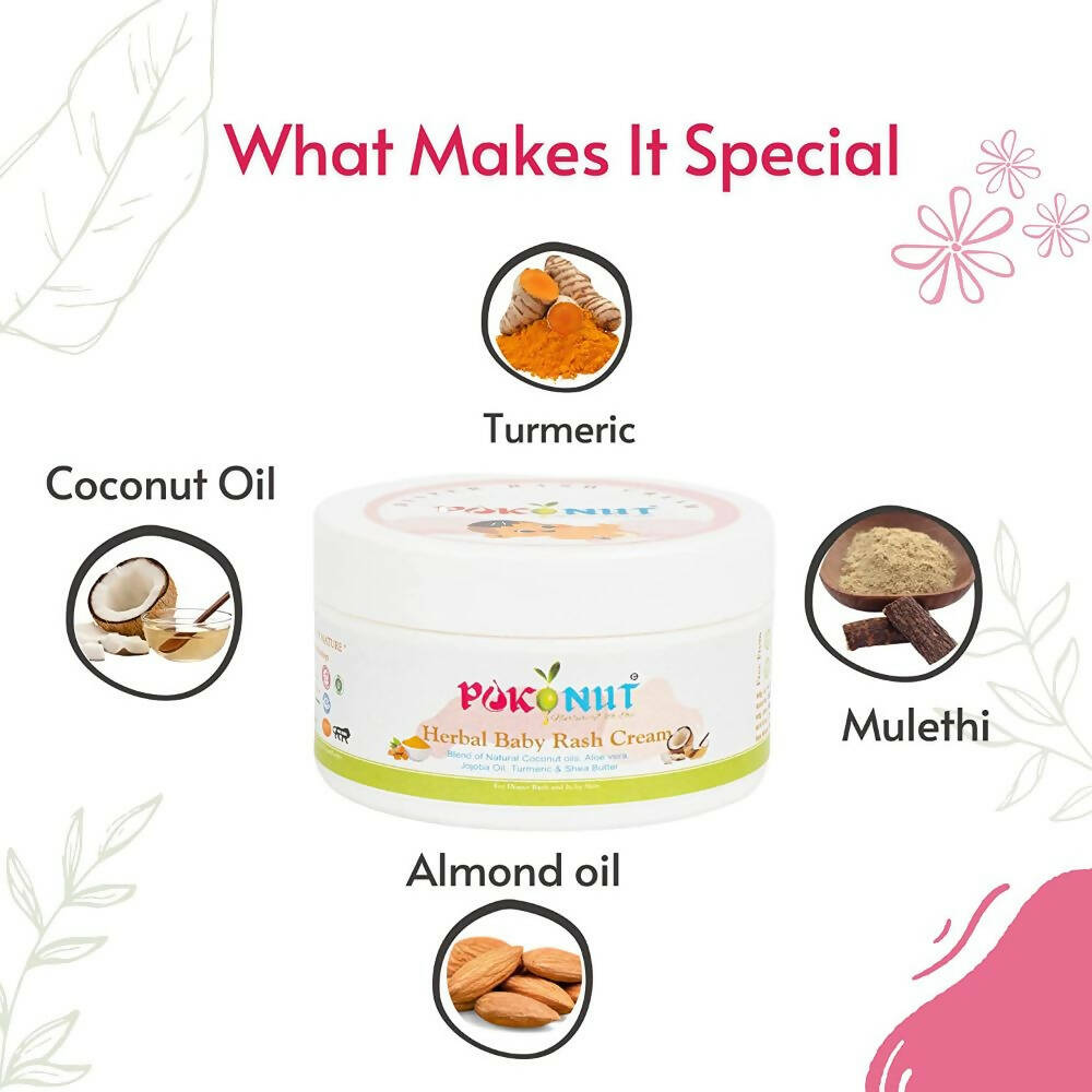 Pokonut Herbal Baby Diaper Rash Free Cream | Grocsy