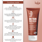 Bake De-Tan Coffee Face Wash with Kojic Acid | Grocsy