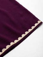 Ahalyaa Women's Traditional wear Kurta Set - Burgundy | Grocsy
