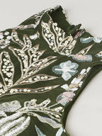 House of Panchhi Olive Net Sequinse Work Lehenga & Blouse with Dupatta | Grocsy