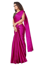 Vamika Pink Satin Designer Saree (PAVITRA RANI) | Grocsy
