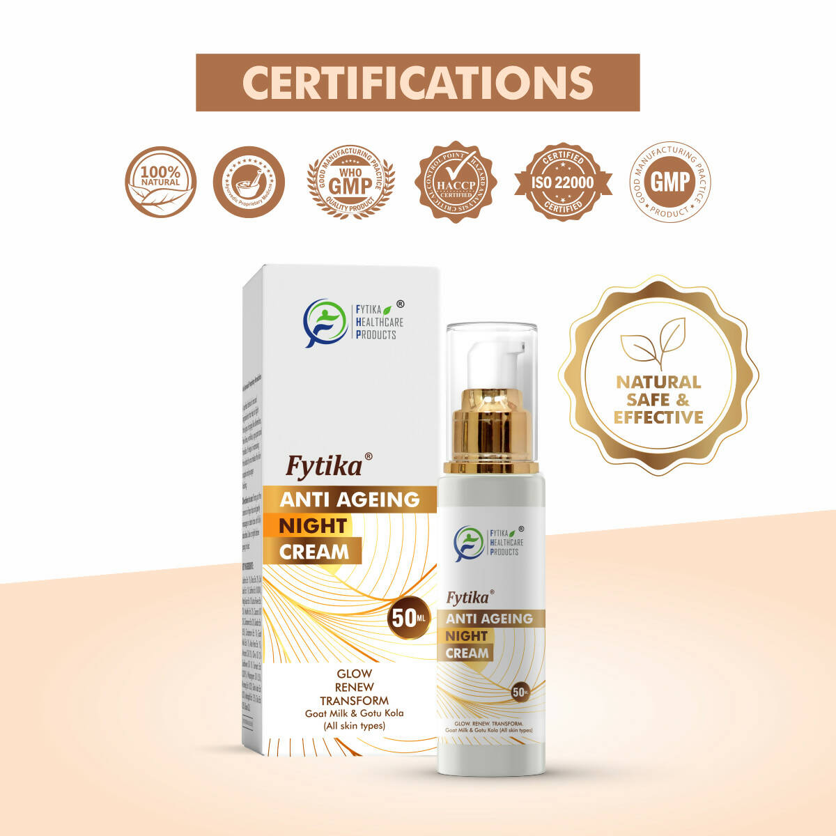 Fytika Anti-Aging Night Cream with Gotu Kola, Saffron and Lotus Flower Extract | Grocsy