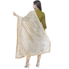 A R Silk Women's Gota Patti Silk Golden Dupattas and Chunnis | Grocsy