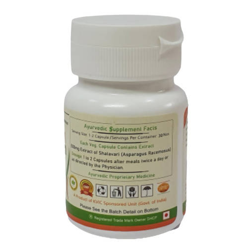 Deep Ayurveda Shatavari 500mg Veg Capsules | Grocsy