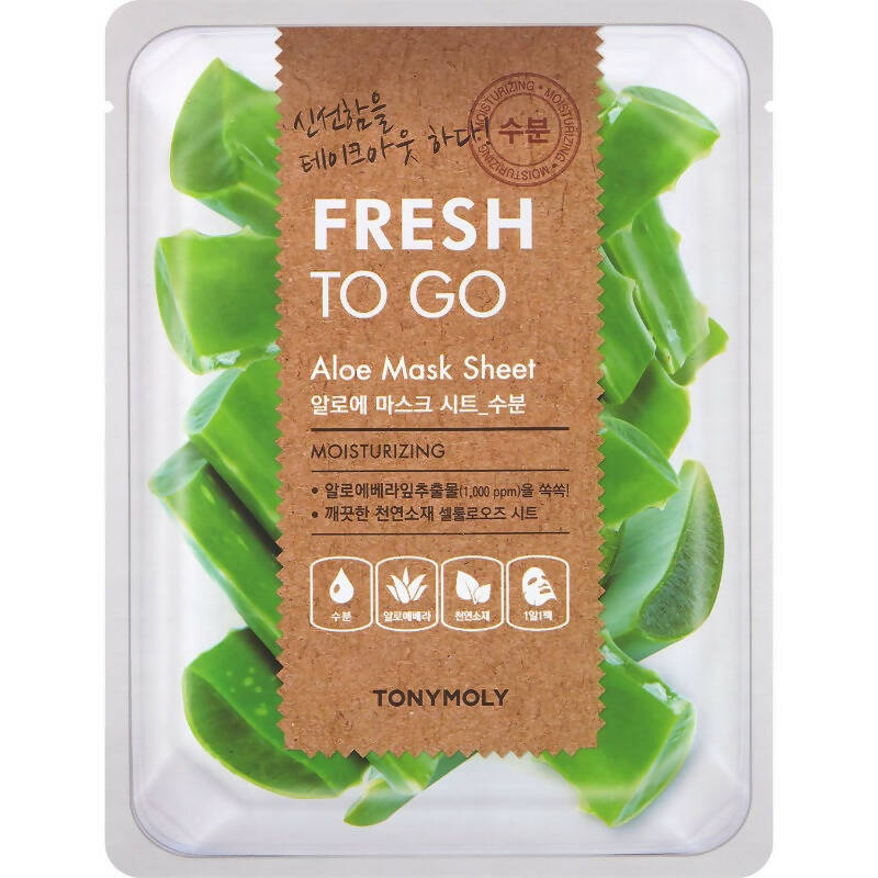 Tonymoly Fresh To Go Aloe Mask Sheet Moisturizing - Korean Skincare | Grocsy