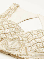 House of Panchhi Cream Net Sequins and Zarkan embroidery Lehenga choli & Dupatta | Grocsy