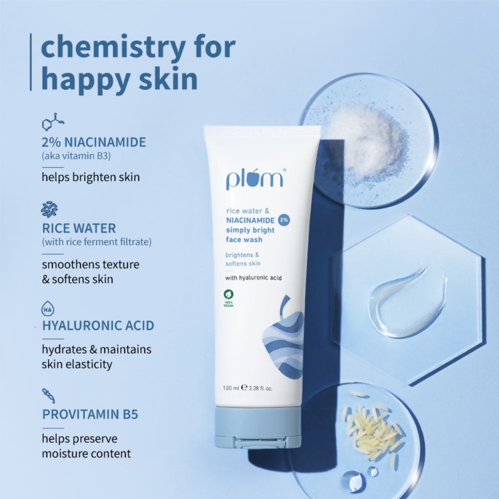 Plum 2% Niacinamide Face Wash With Rice Water | Grocsy