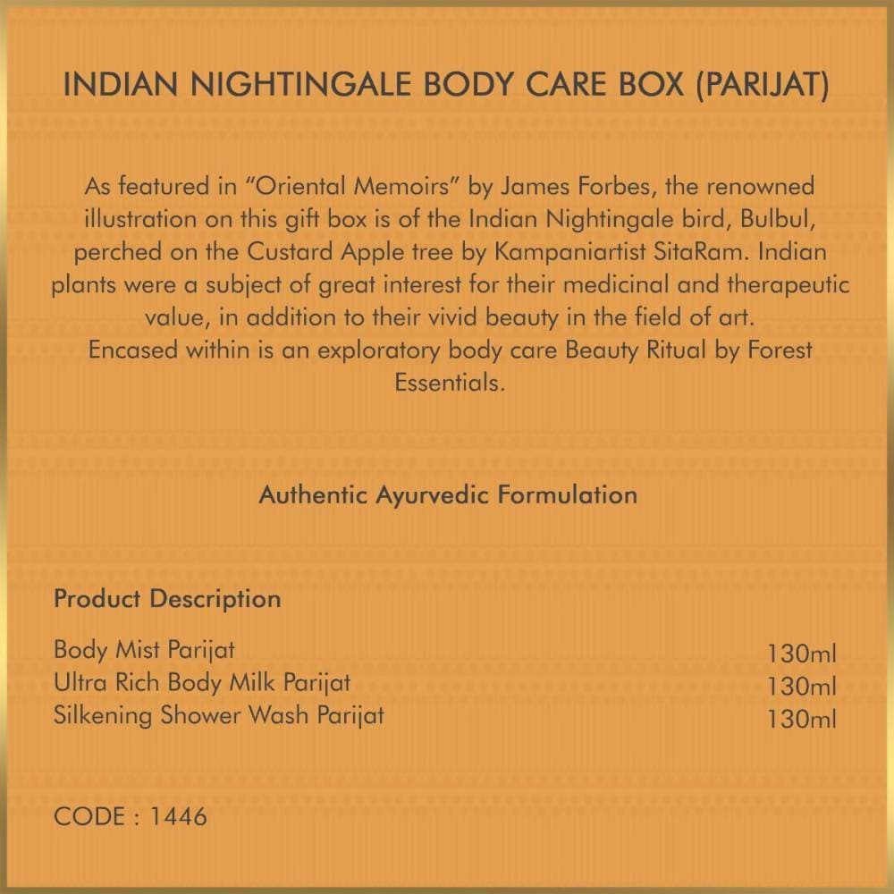 Forest Essentials Indian Nightingale Body Care (Parijat) Selection | Grocsy