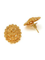Ruby Raang Golden Necklace with Studs | Grocsy