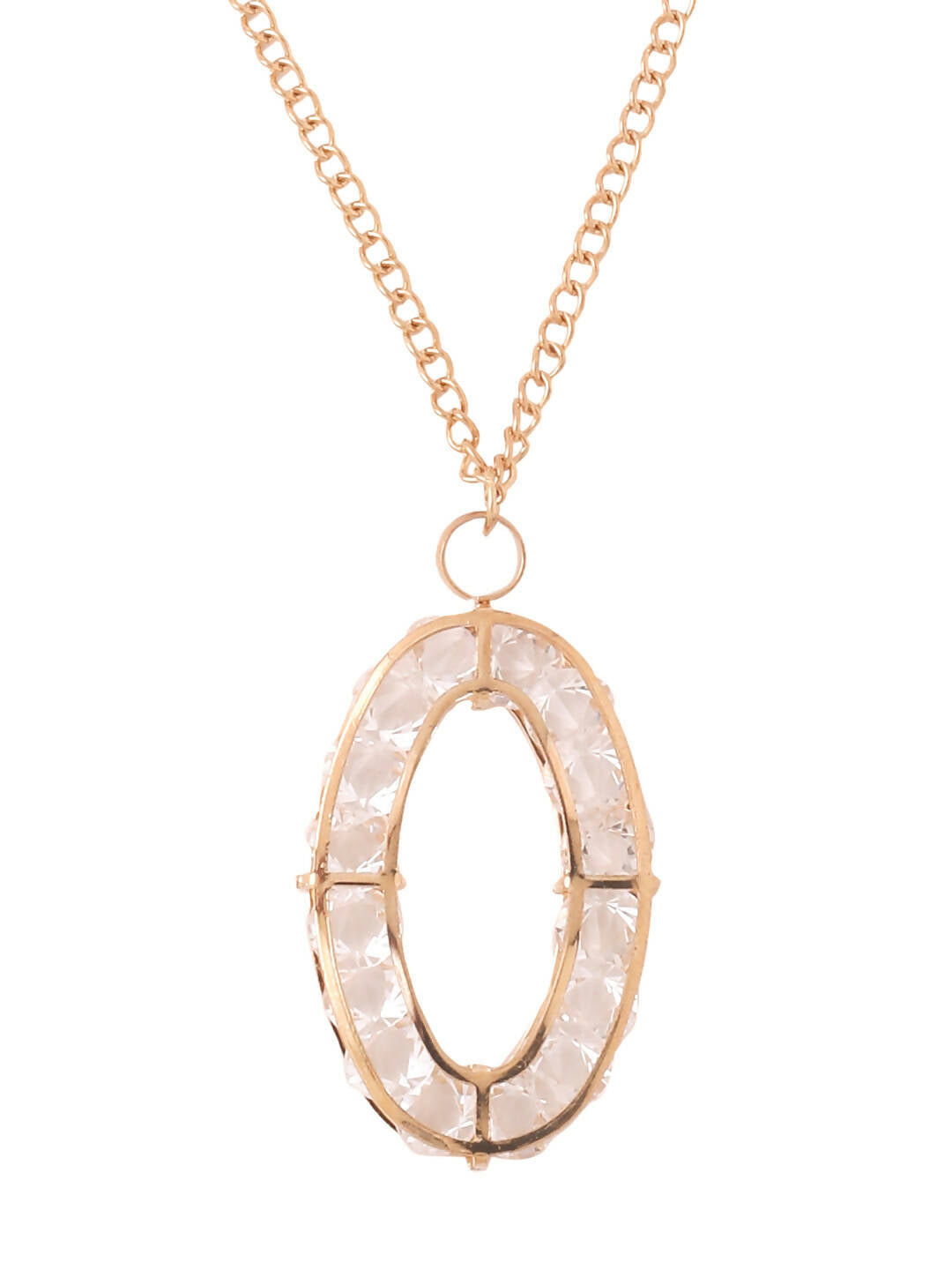 NVR Women Gold-Polished Oxidised Bohemian Necklace | Grocsy