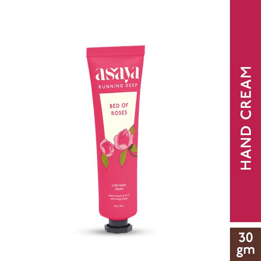 Asaya Bed of Roses Hand Cream Softens Dry, Rough Hands For Men & Women | Grocsy