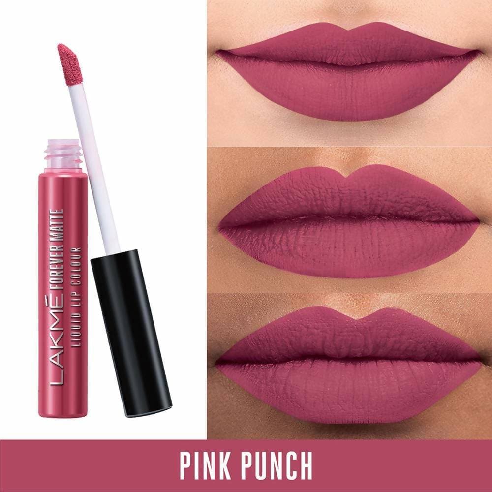 Lakme Forever Matte Liquid Lip Colour - Pink Punch | Grocsy