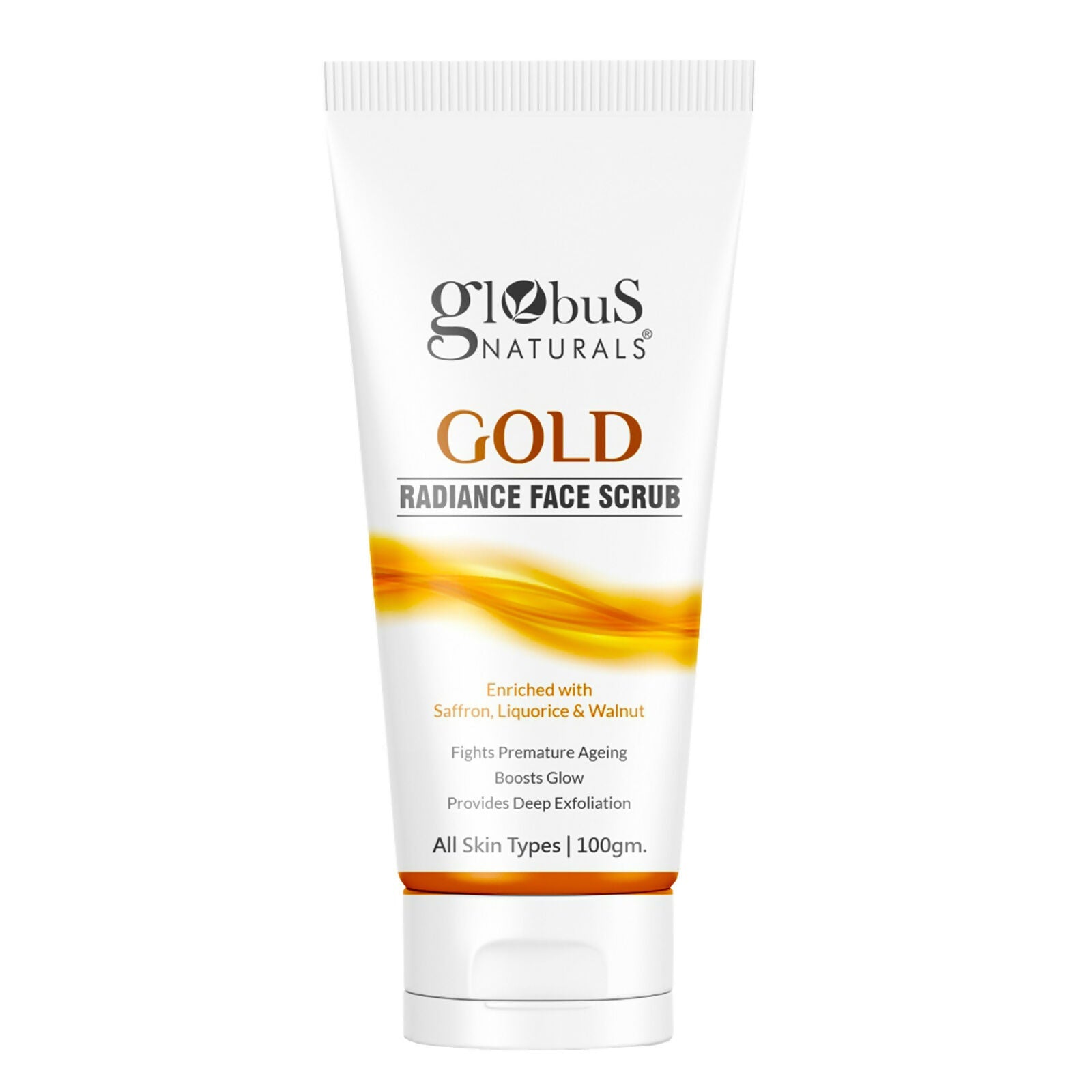 Globus Naturals Gold Radiance Anti Ageing & Brightening Face Scrub | Grocsy