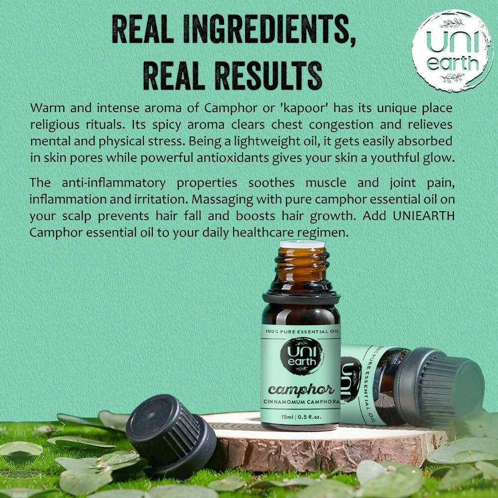 Uniearth Pure & Undiluted Camphor Essential Oil for Skin & Hair Care | Grocsy