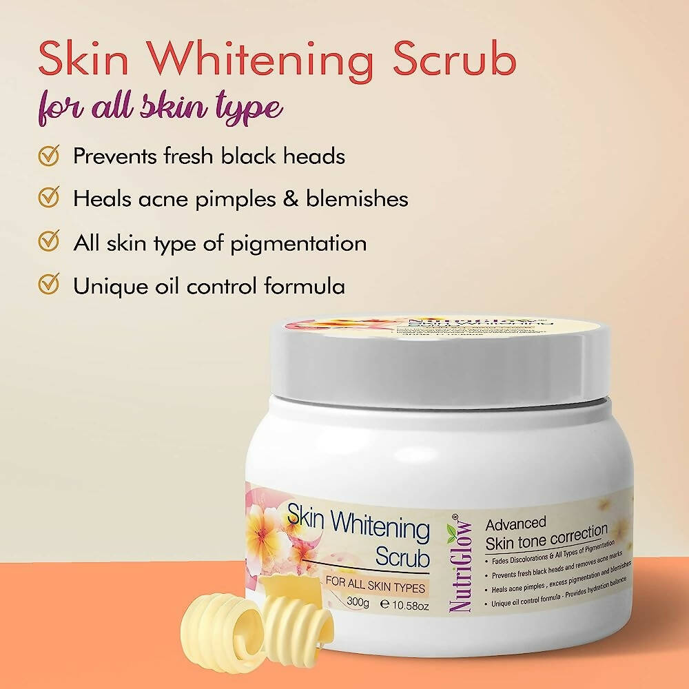 NutriGlow Skin Whitening Face Scrub | Grocsy