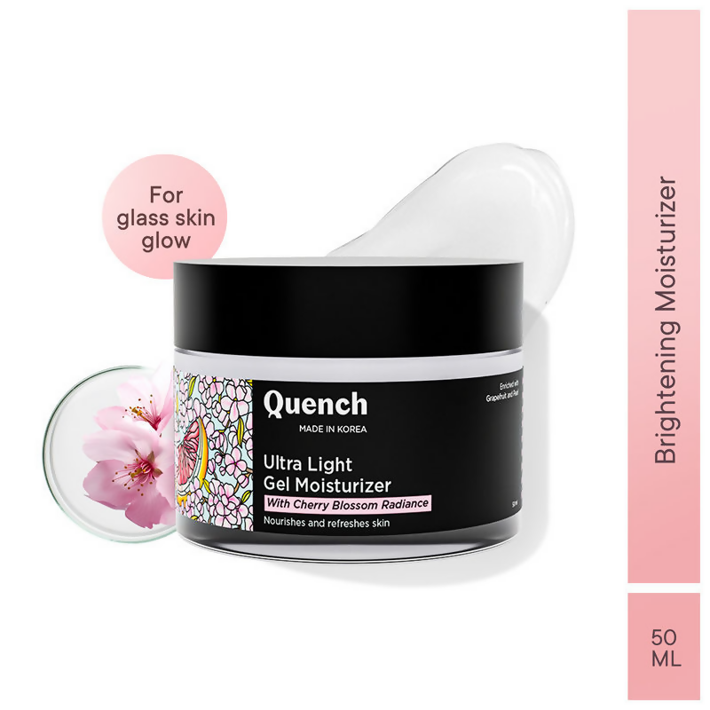 Quench Ultra Light Gel Moisturizer With 2% Niacinamide & Cherry Blossom For Intense Brightening | Grocsy