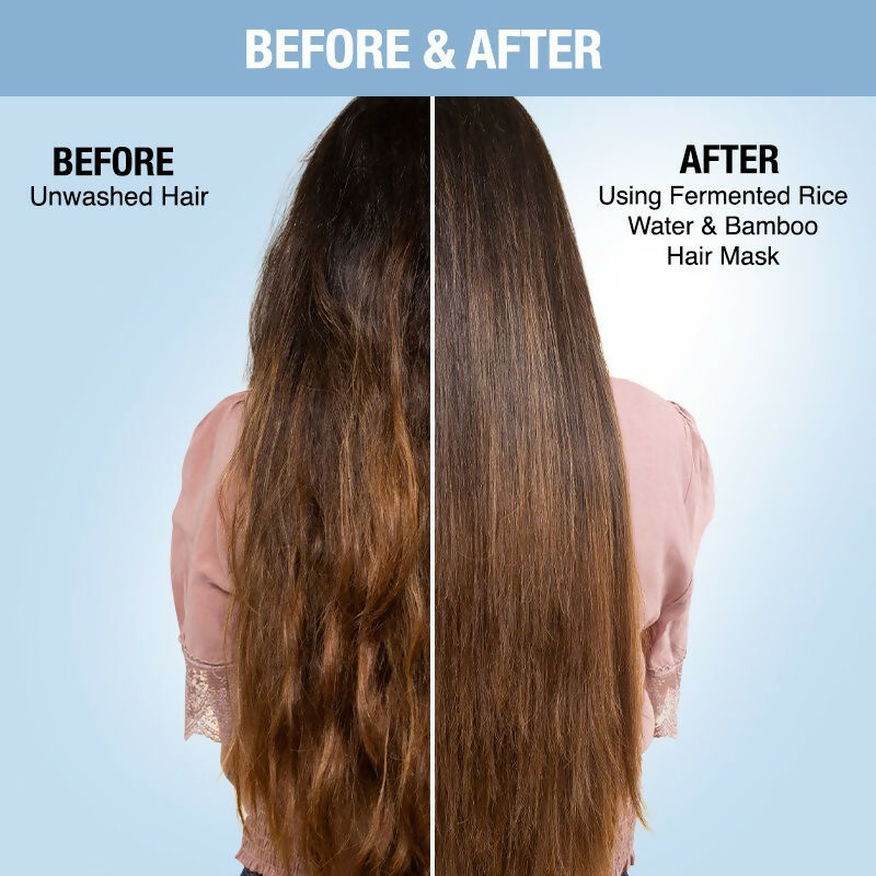 Nykaa Naturals Anti-Frizz Sulphate-Free Hair Mask With Fermented Rice Water & Bamboo | Grocsy