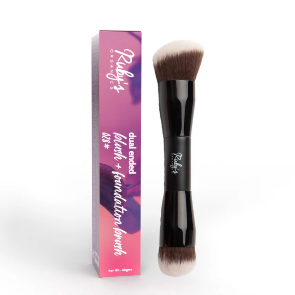 Ruby's Organics Dual Ended Makeup Brush | Grocsy